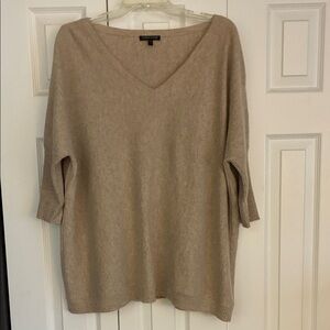 Eileen Fisher Beige V-Neck Sweater